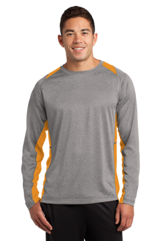 Sport-Tek Long Sleeve Heather Colorblock Contender Tee ST361LS